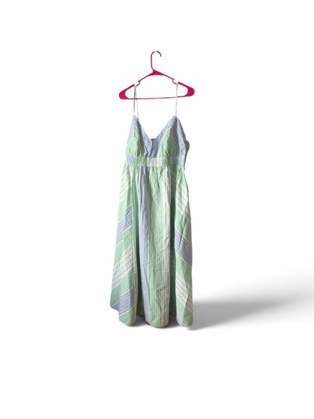 Women's V-Neck Maxi Dress, Free Assembly, XXL, Green & Black, NWT